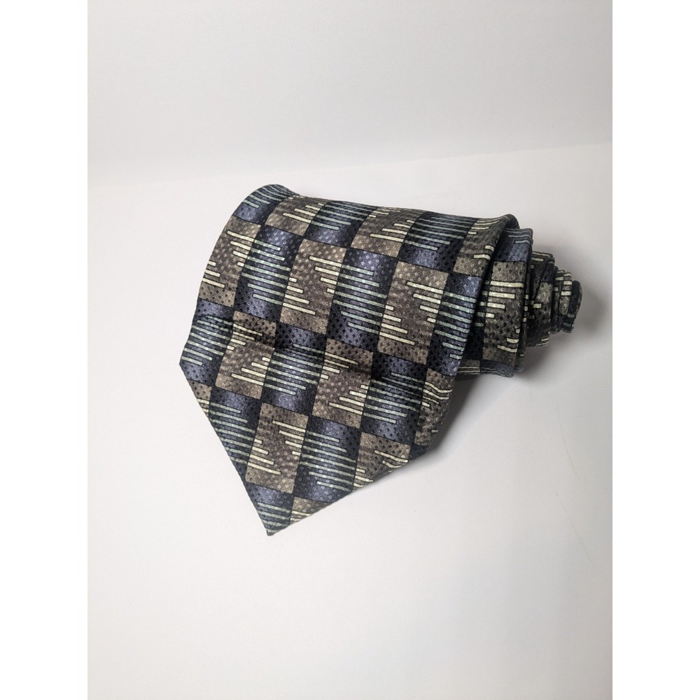 ST‎ JAMES Mens Multi-Color Geometric Mens 100%Silk Neck Tie 3.75"X60"